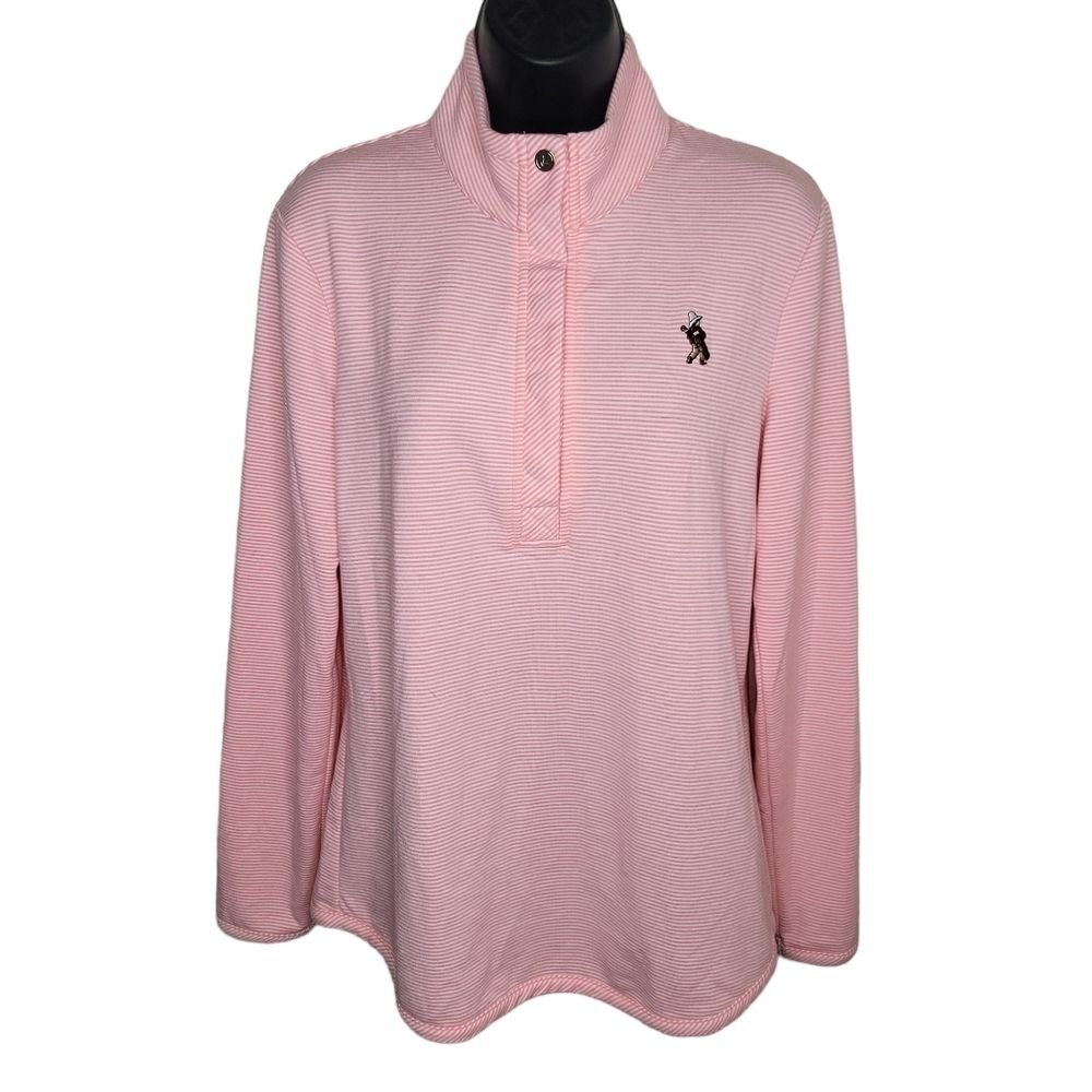Fairway  Greene Nwot Pink Striped Pullover Size Large